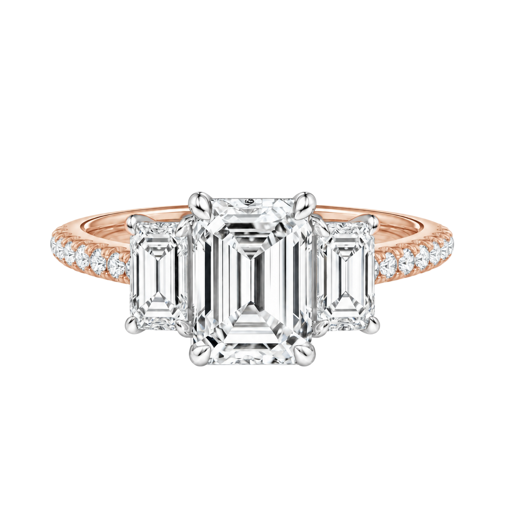 Elysium - Emerald - Rose/White Tone - Pavé