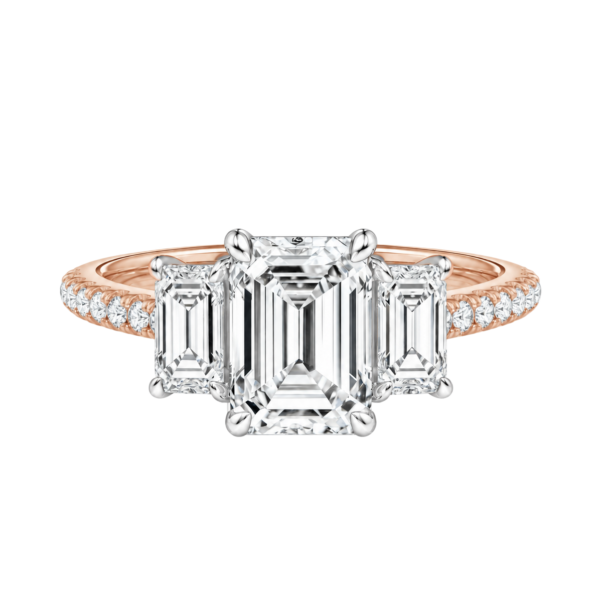 Elysium - Emerald - Rose/White Tone - Pavé