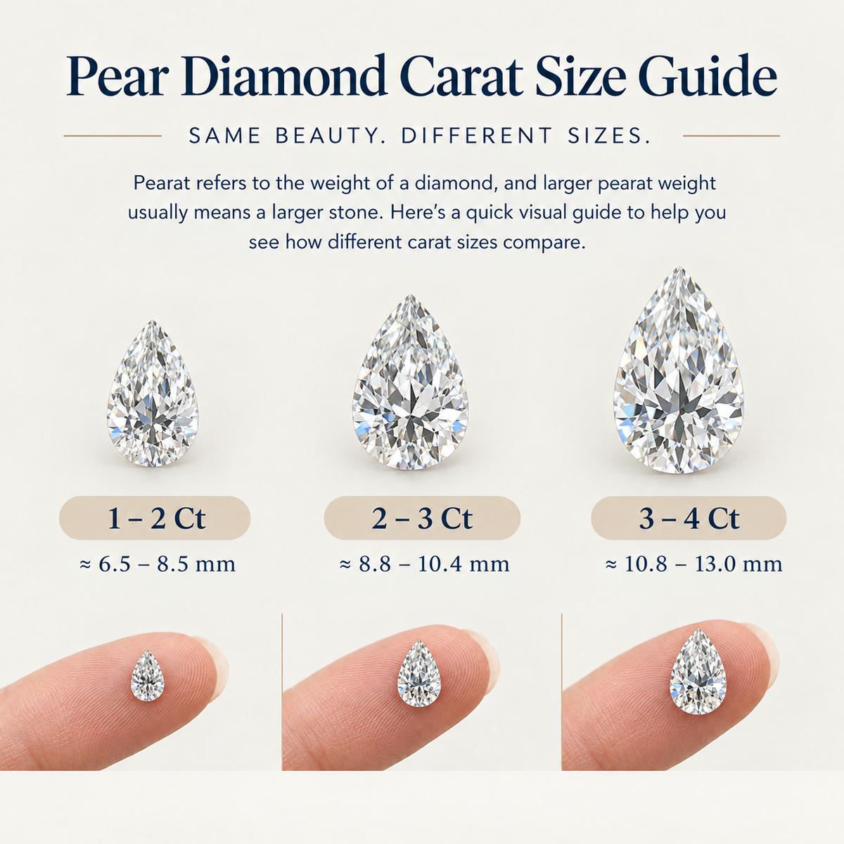 Carat size guide