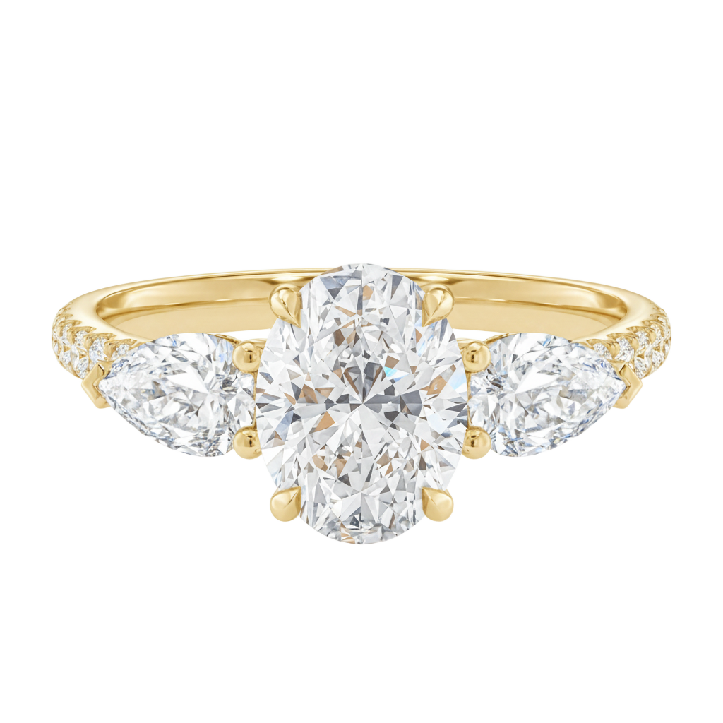 Halcyon - Oval - Yellow Gold - Pavé