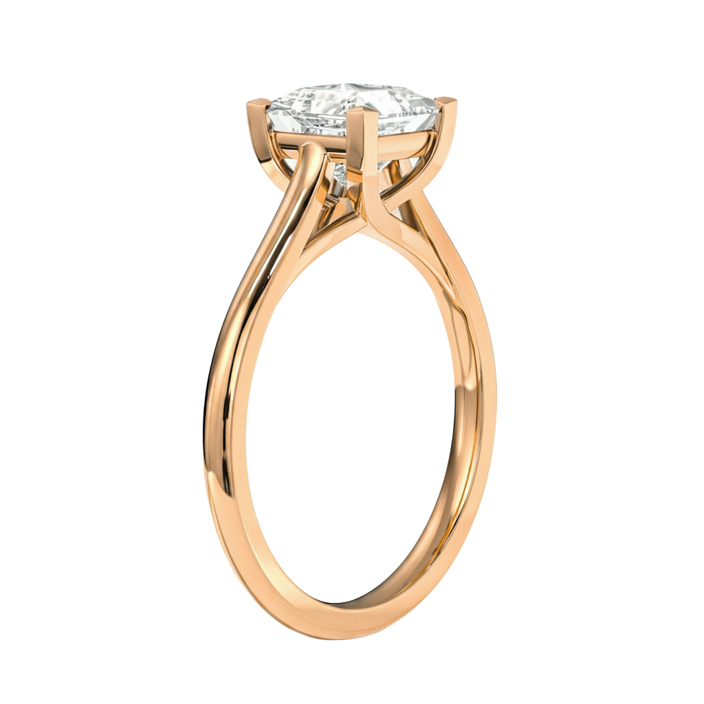 Basilica - Princess - Rose Gold - Plain