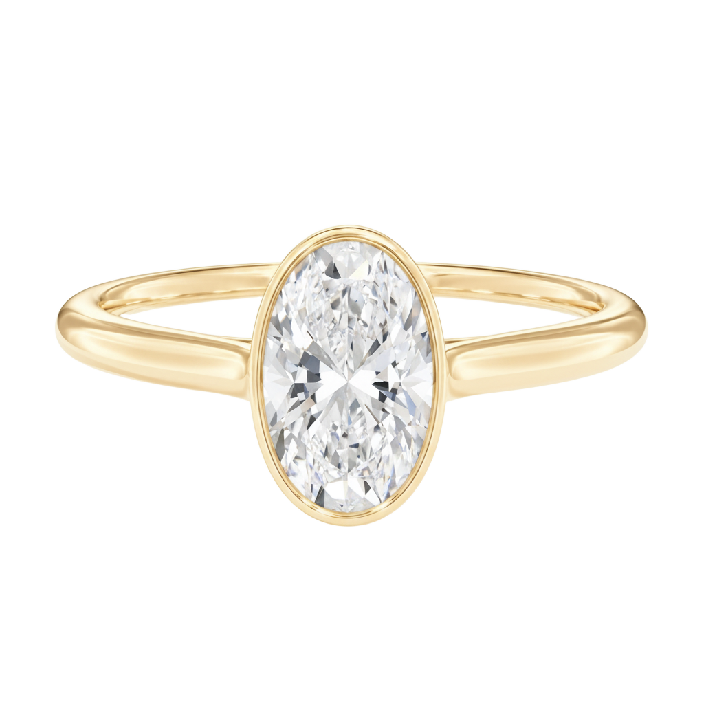 Solenne - Oval - Yellow Gold - Plain
