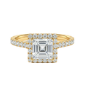 Cordelia - Asscher - Yellow Gold - Pavé