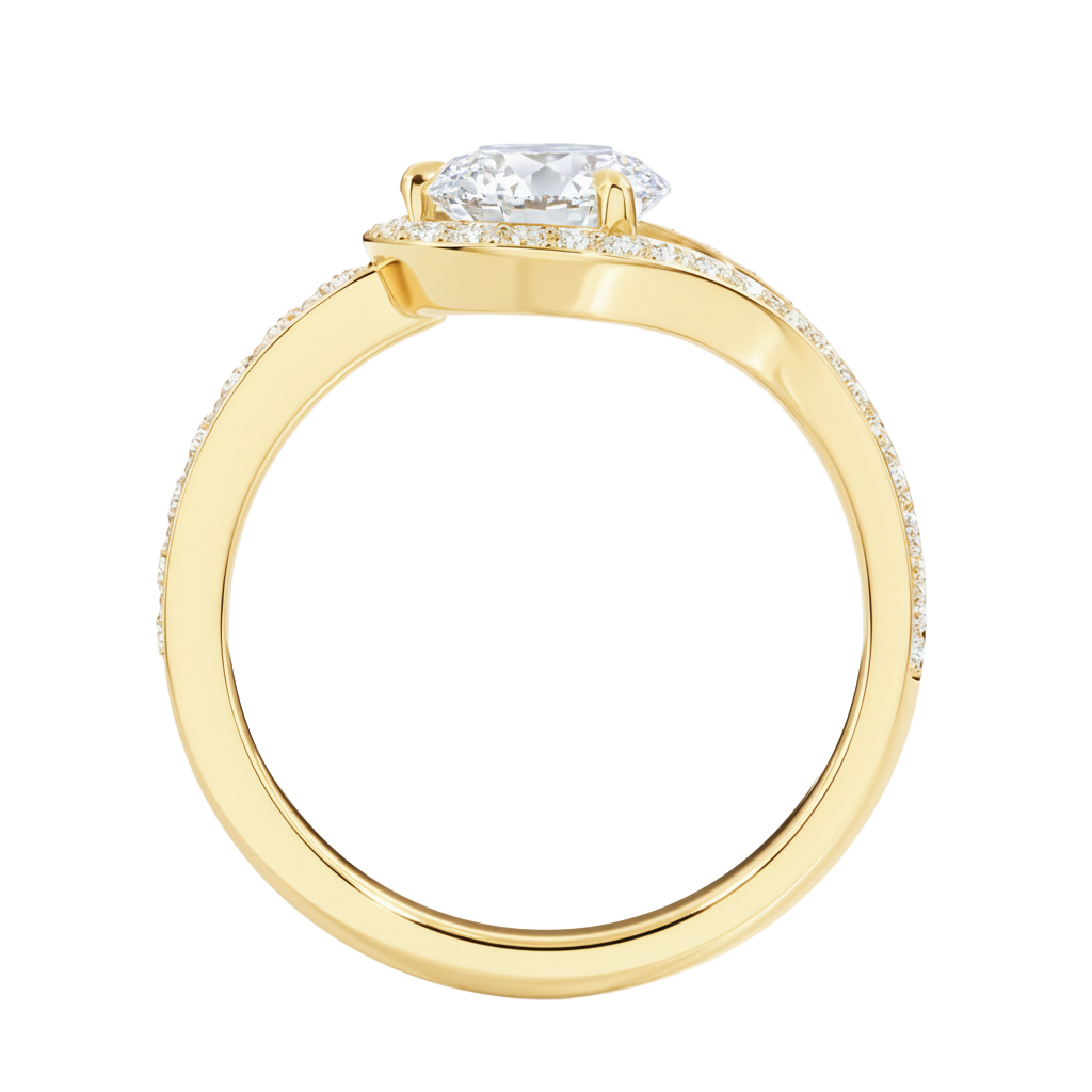Orbit - Round - Yellow Gold - Channel