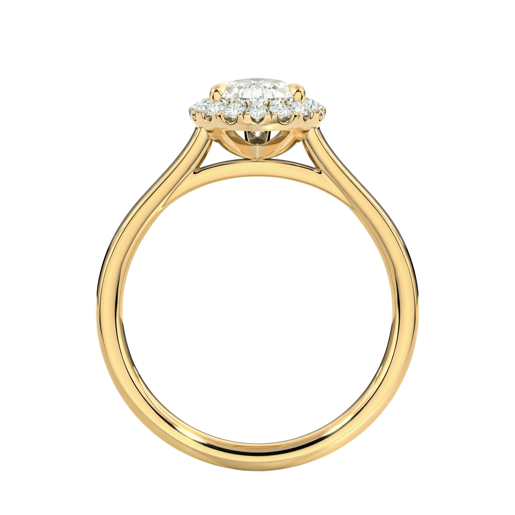 Cordelia - Pear - Yellow Gold - Plain
