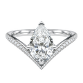 Blaire - Pear - White Gold - Pavé