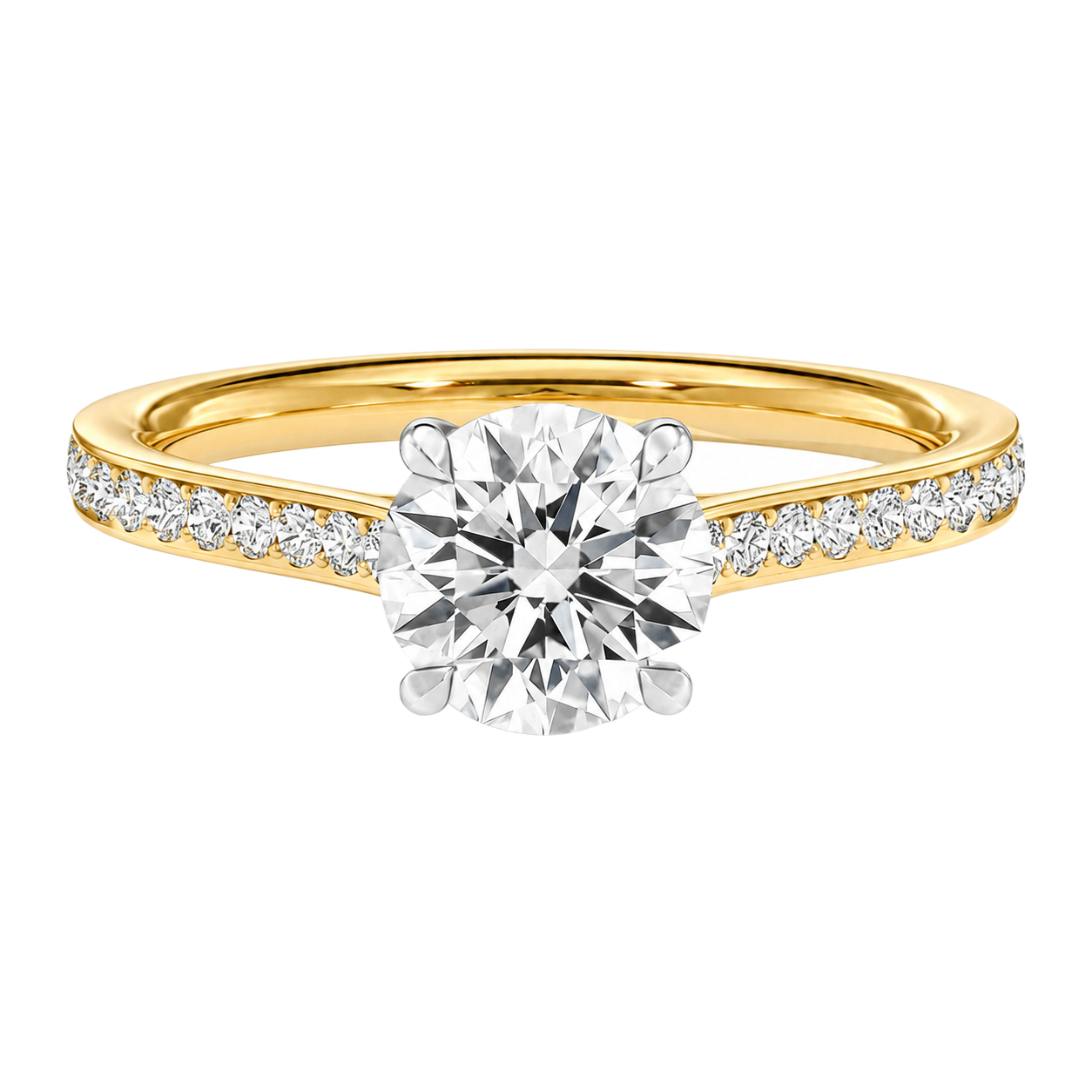 Basilica - Round - Yellow/White Tone - Pavé