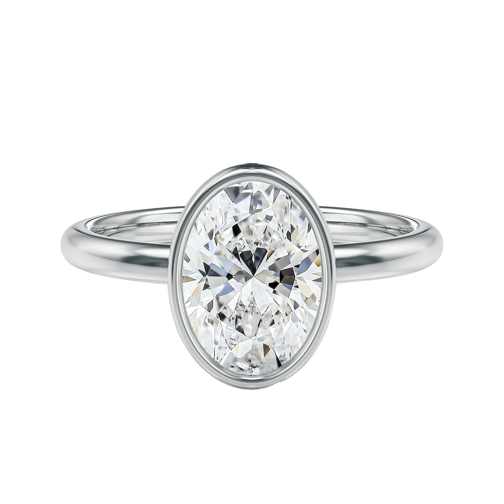 Bailey - Oval - White Gold - Plain