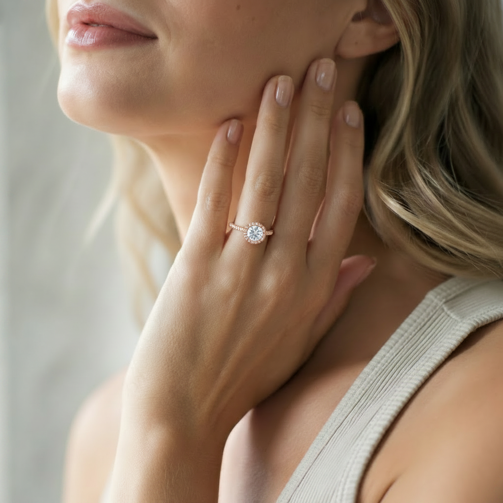 Cordelia - Round - Rose Gold - Channel