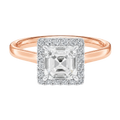 Cordelia - Asscher - Rose / White Tone - Plain