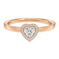 Deneuve - Heart - Rose Gold - Plain