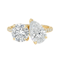 Duo - Round - Yellow Gold - Pavé