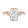 Bailey - Radiant - Rose Gold - Pavé