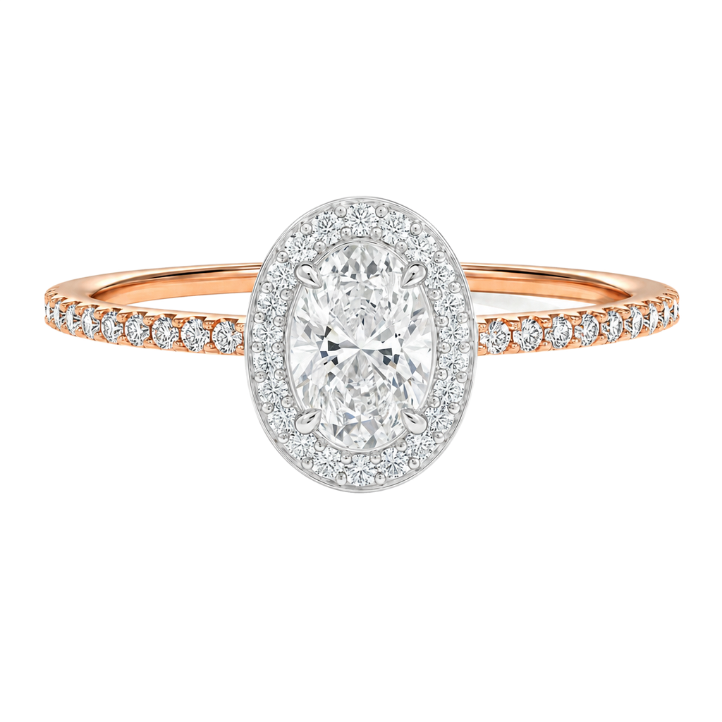 Deneuve - Oval - Rose/White Tone - Channel