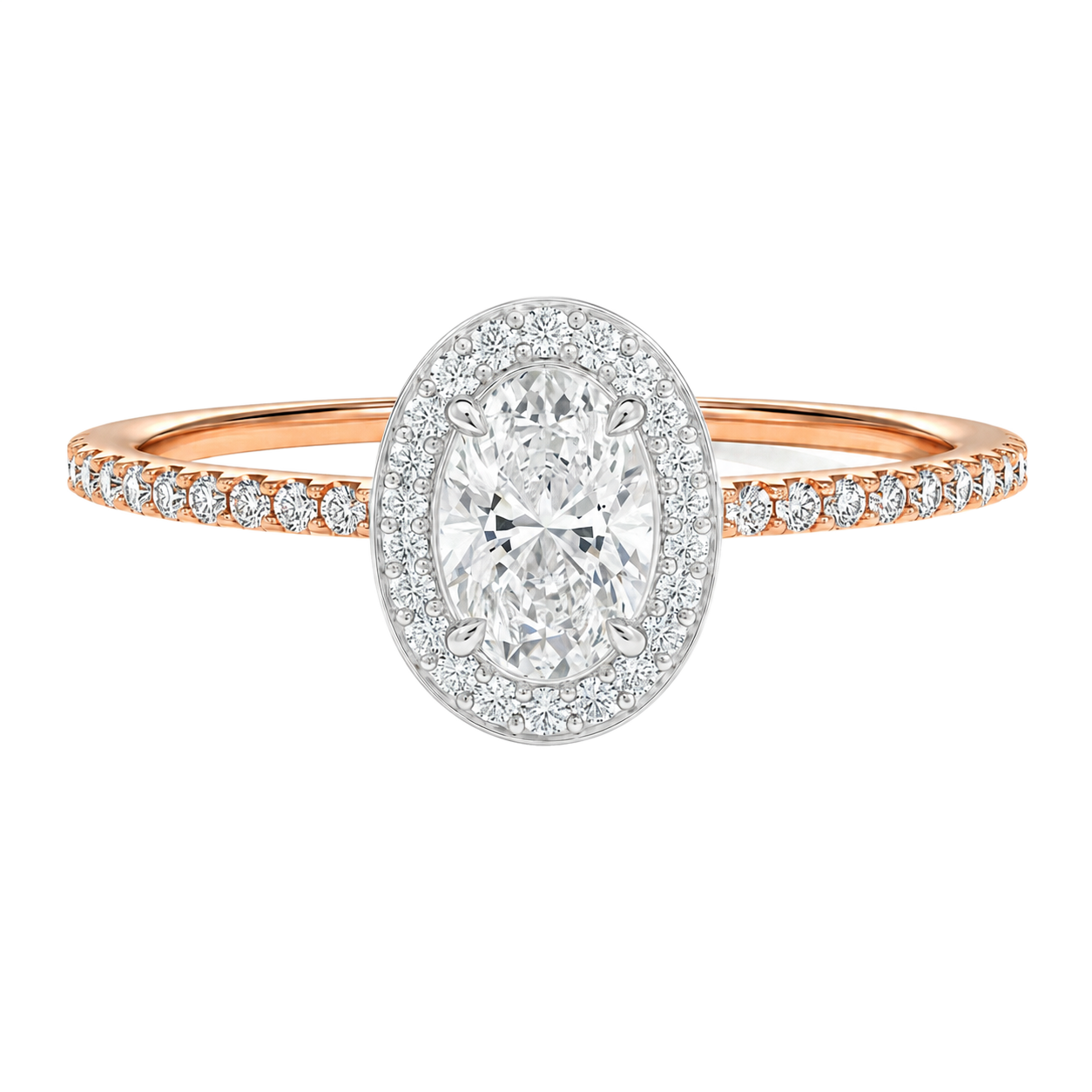 Deneuve - Oval - Rose/White Tone - Channel