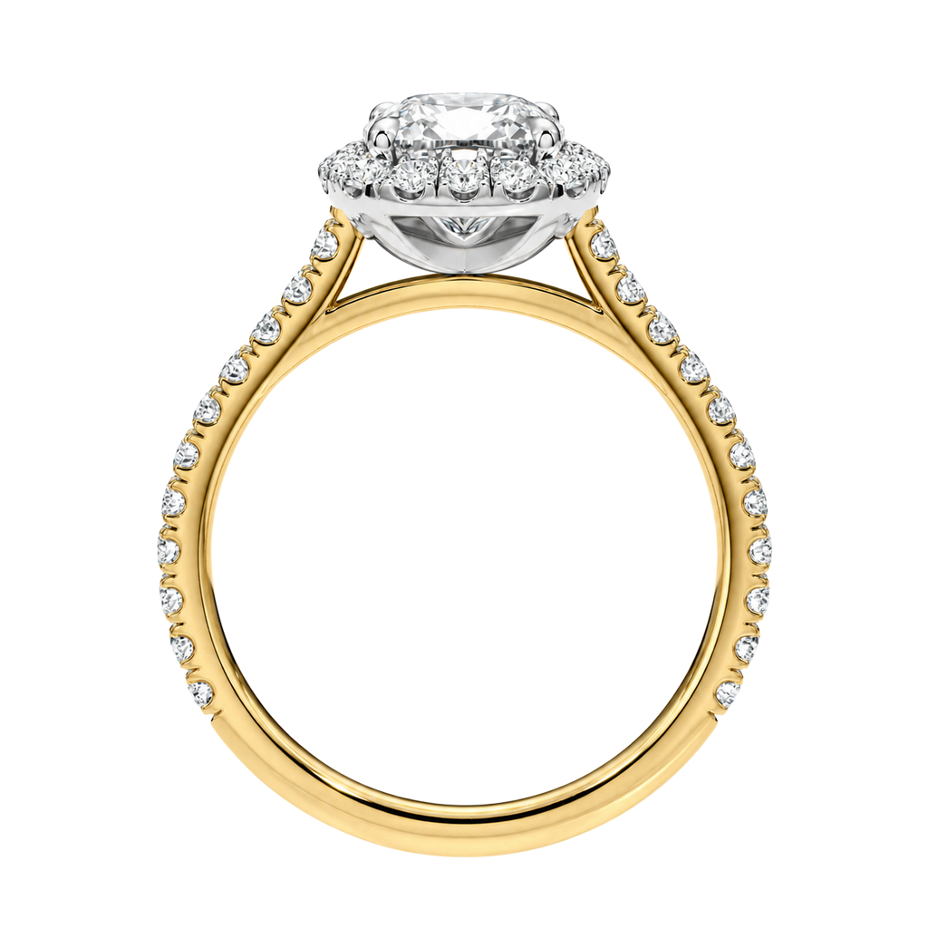 Cordelia - Cushion - Yellow / White Tone - Pavé
