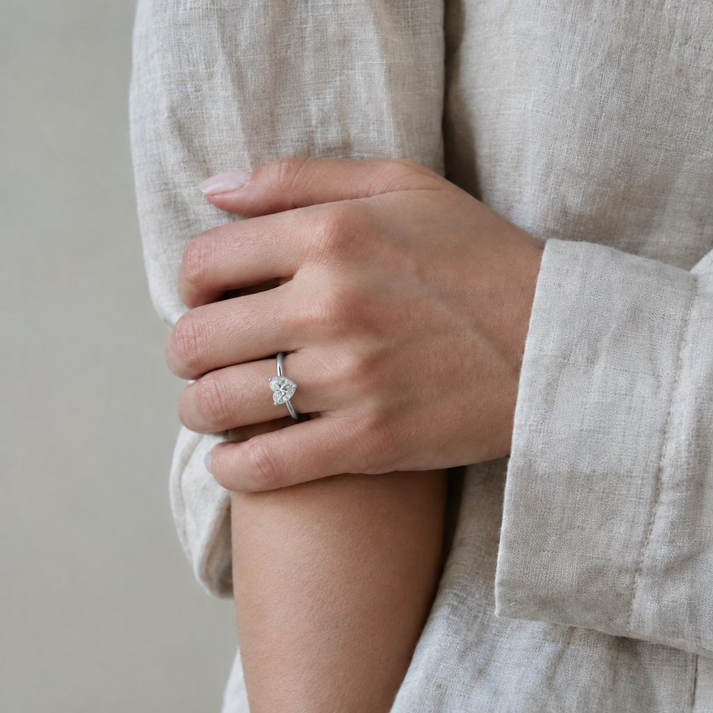 Solenne - Heart - Platinum - Plain