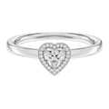 Deneuve - Heart - Platinum - Plain