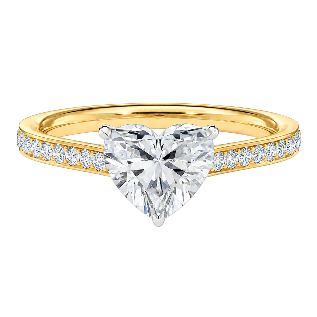 Basilica - Heart - Yellow/White Tone - Pavé