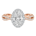 Braid - Oval - Rose/White Tone - Pavé