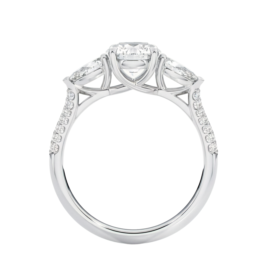 Halcyon - Round - Platinum - Pavé
