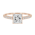 Solenne - Princess - Rose Gold - Pavé