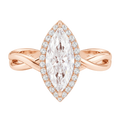 Braid - Marquise - Rose Gold - Plain