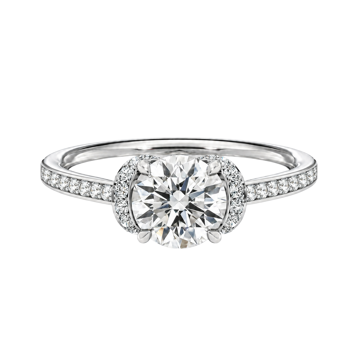 Ellipse - Round - Platinum - Channel