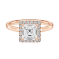 Cordelia - Asscher - Rose Gold - Plain