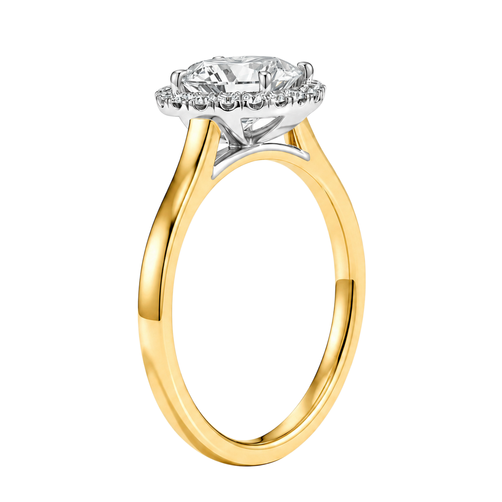 Cordelia - Heart - Yellow / White Tone - Plain