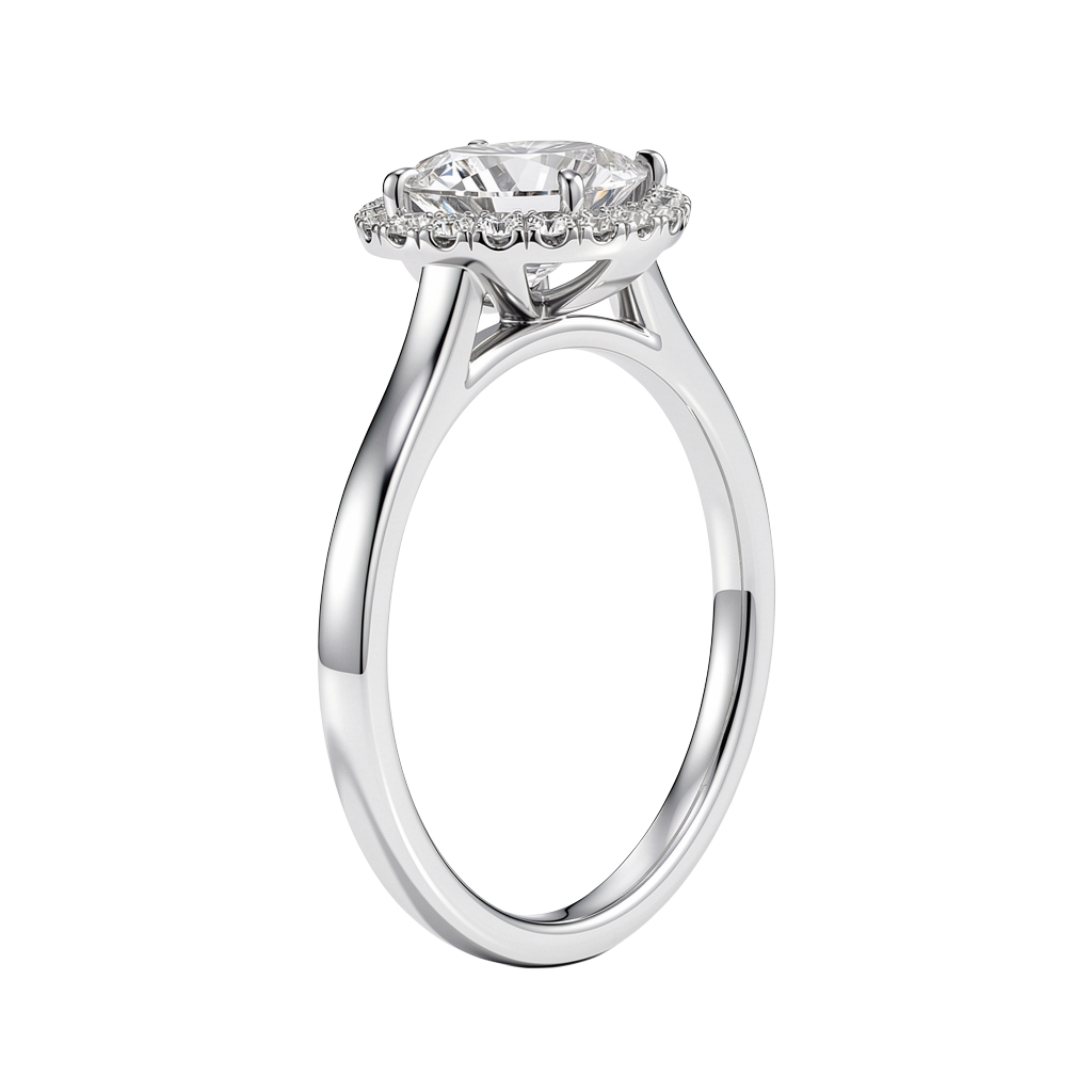 Cordelia - Heart - White Gold - Plain