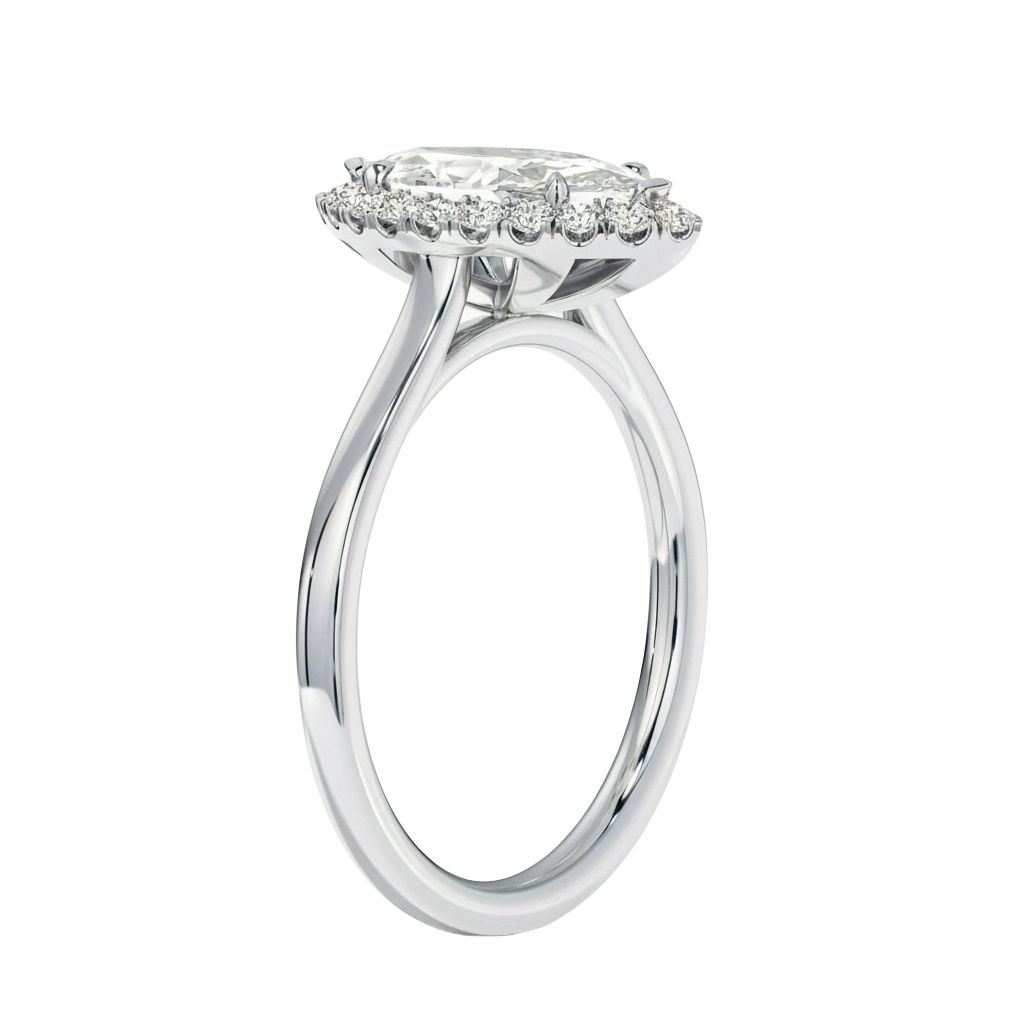 Cordelia - Marquise - Platinum - Plain