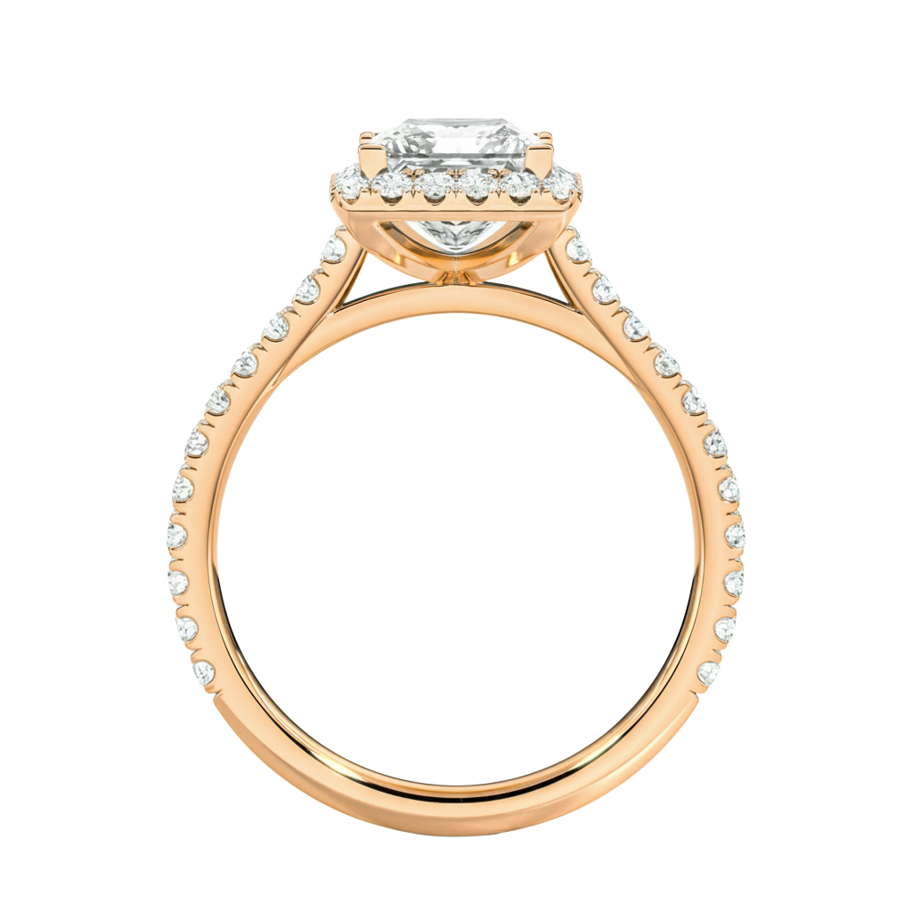 Cordelia - Princess - Rose Gold - Pavé