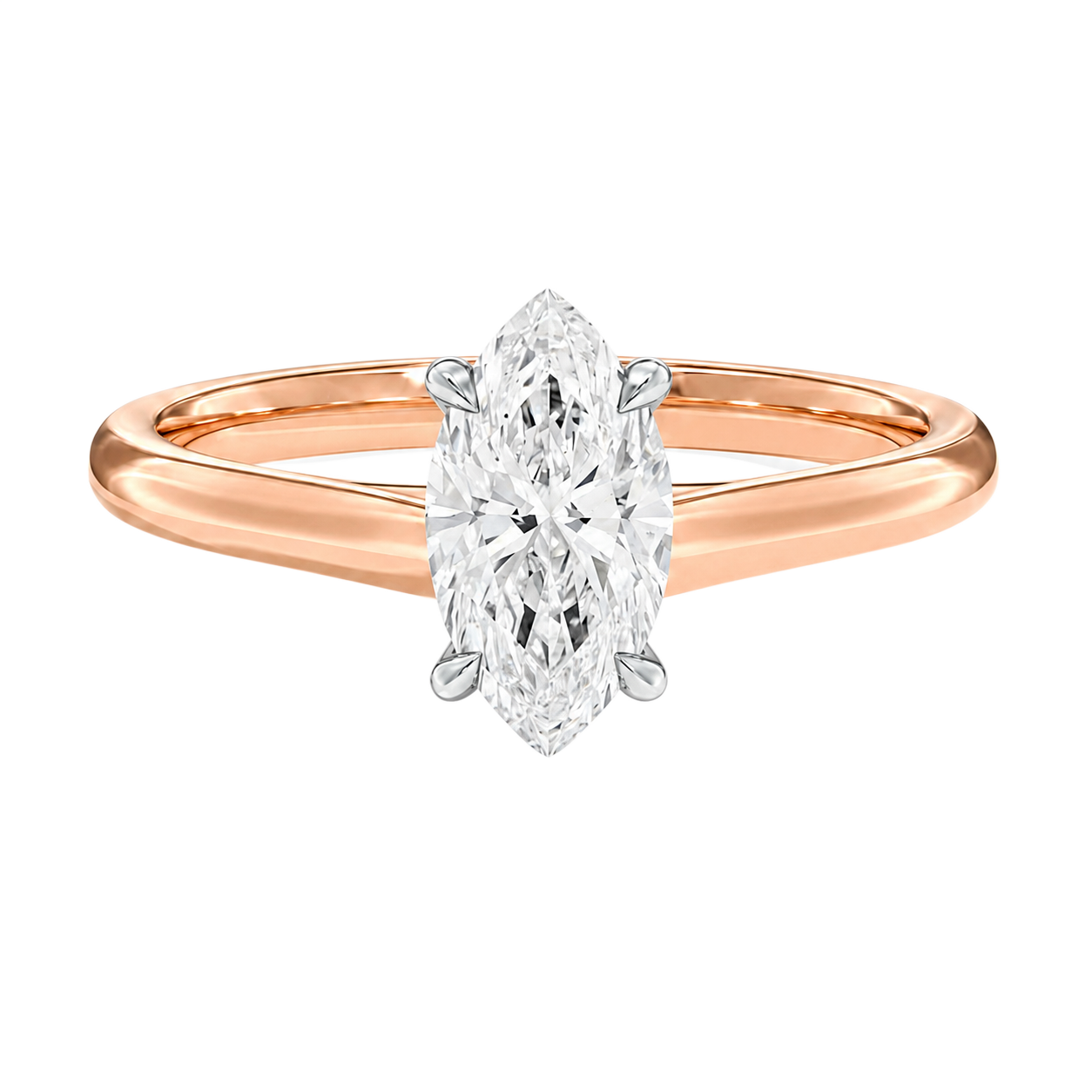 Basilica - Marquise - Rose/White Tone - Plain