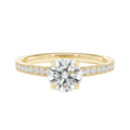 Talia - Round - Yellow Gold - Pavé