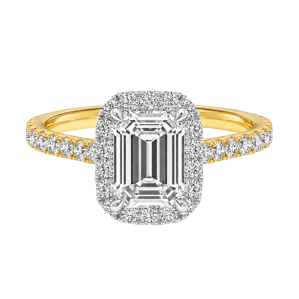 Cordelia - Emerald - Yellow / White Tone - Pavé