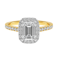 Cordelia - Emerald - Yellow / White Tone - Pavé