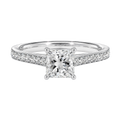 Basilica - Princess - White Gold - Pavé