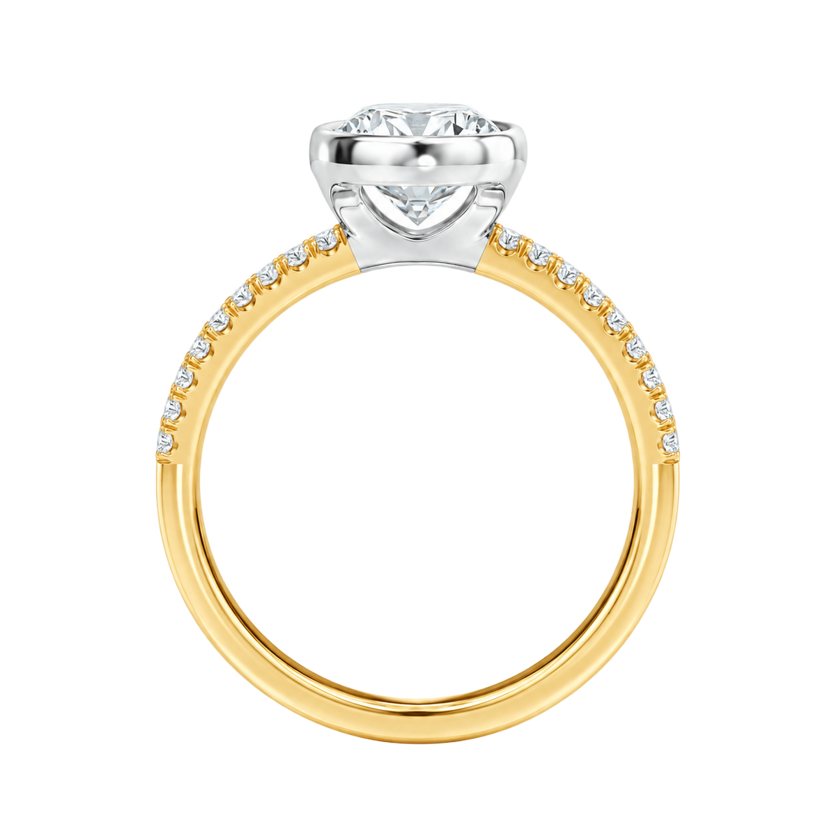 Bailey - Oval - Yellow/White Tone - Pavé
