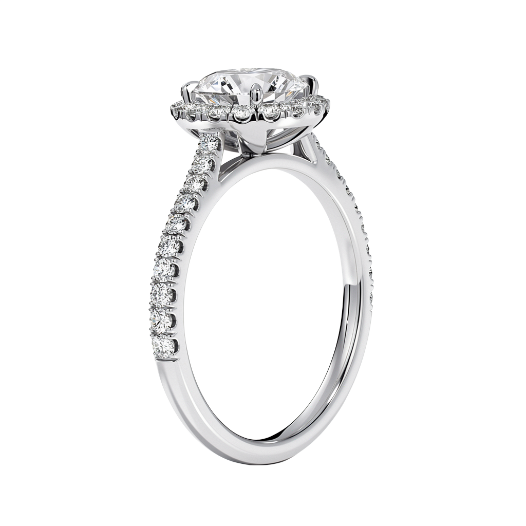 Cordelia - Heart - Platinum - Pavé