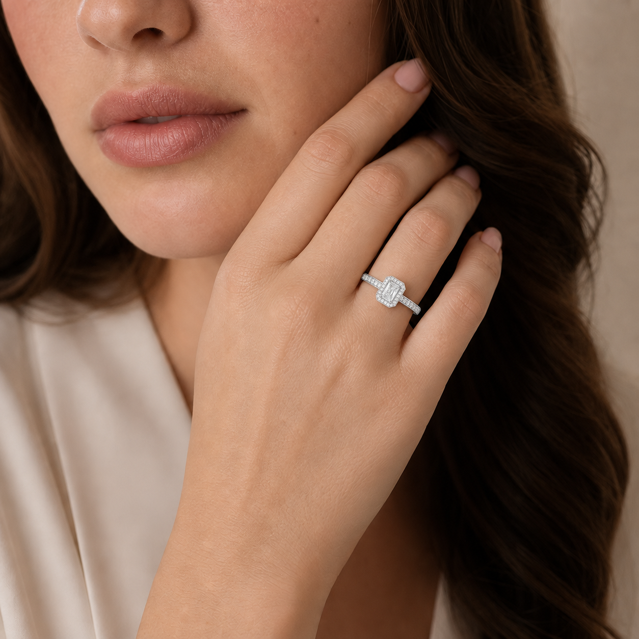 Deneuve - Radiant - Platinum - Pavé