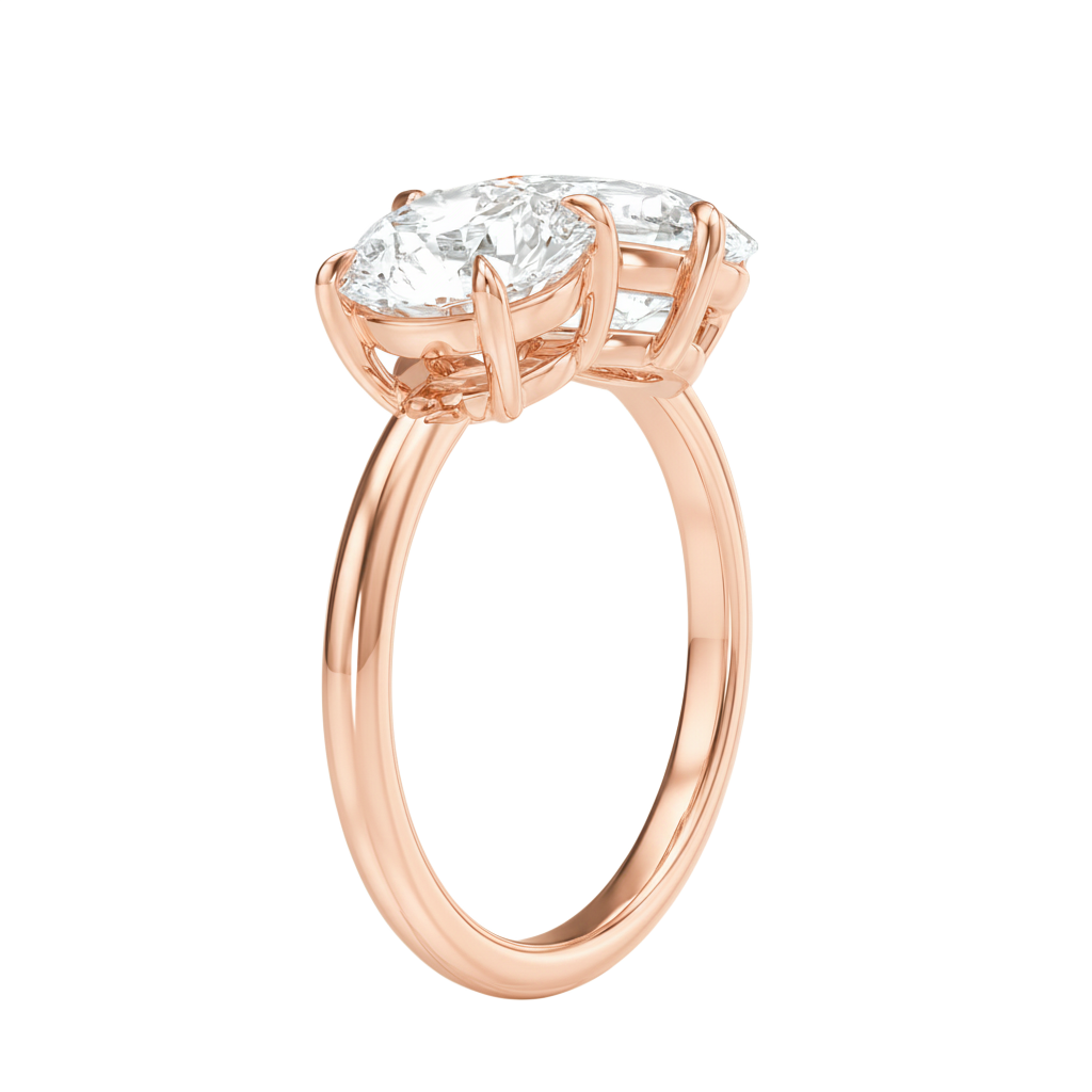 Duo - Round - Rose Gold - Plain