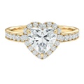 Cordelia - Heart - Yellow Gold - Channel