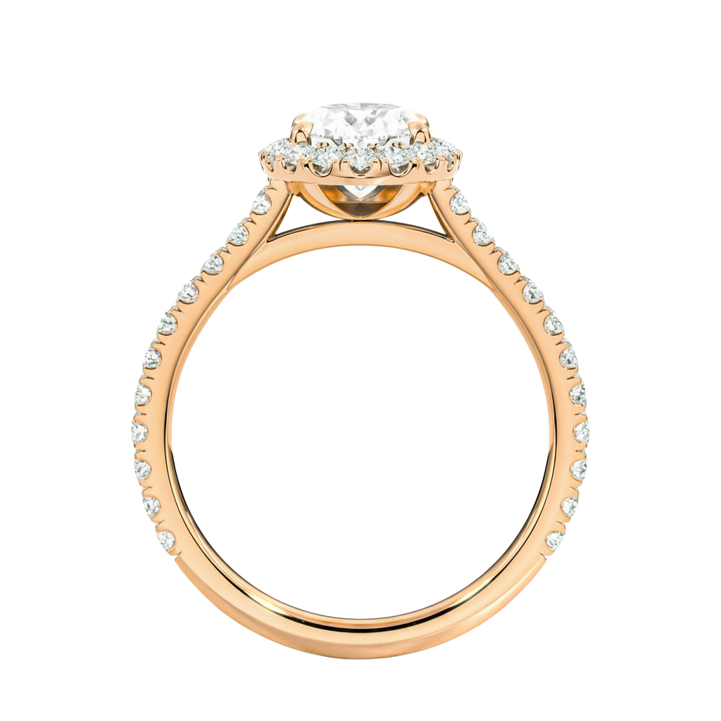 Cordelia - Oval - Rose Gold - Pavé