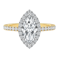 Cordelia - Marquise - Yellow / White Tone - Pavé