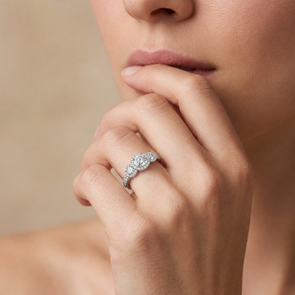 Winslow - Round - Platinum - Pavé