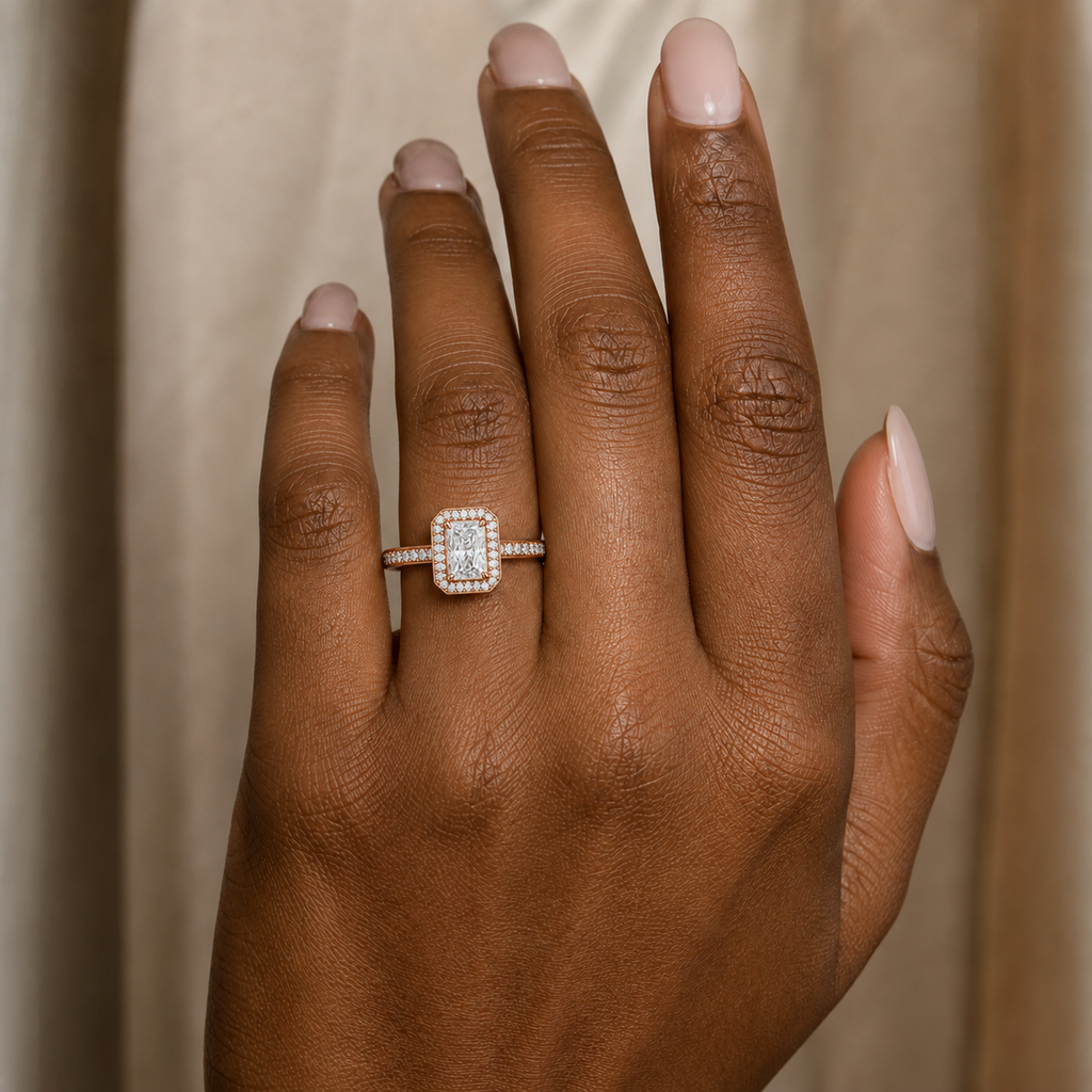 Deneuve - Radiant - Rose Gold - Pavé