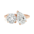 Duo - Round - Rose Gold - Plain