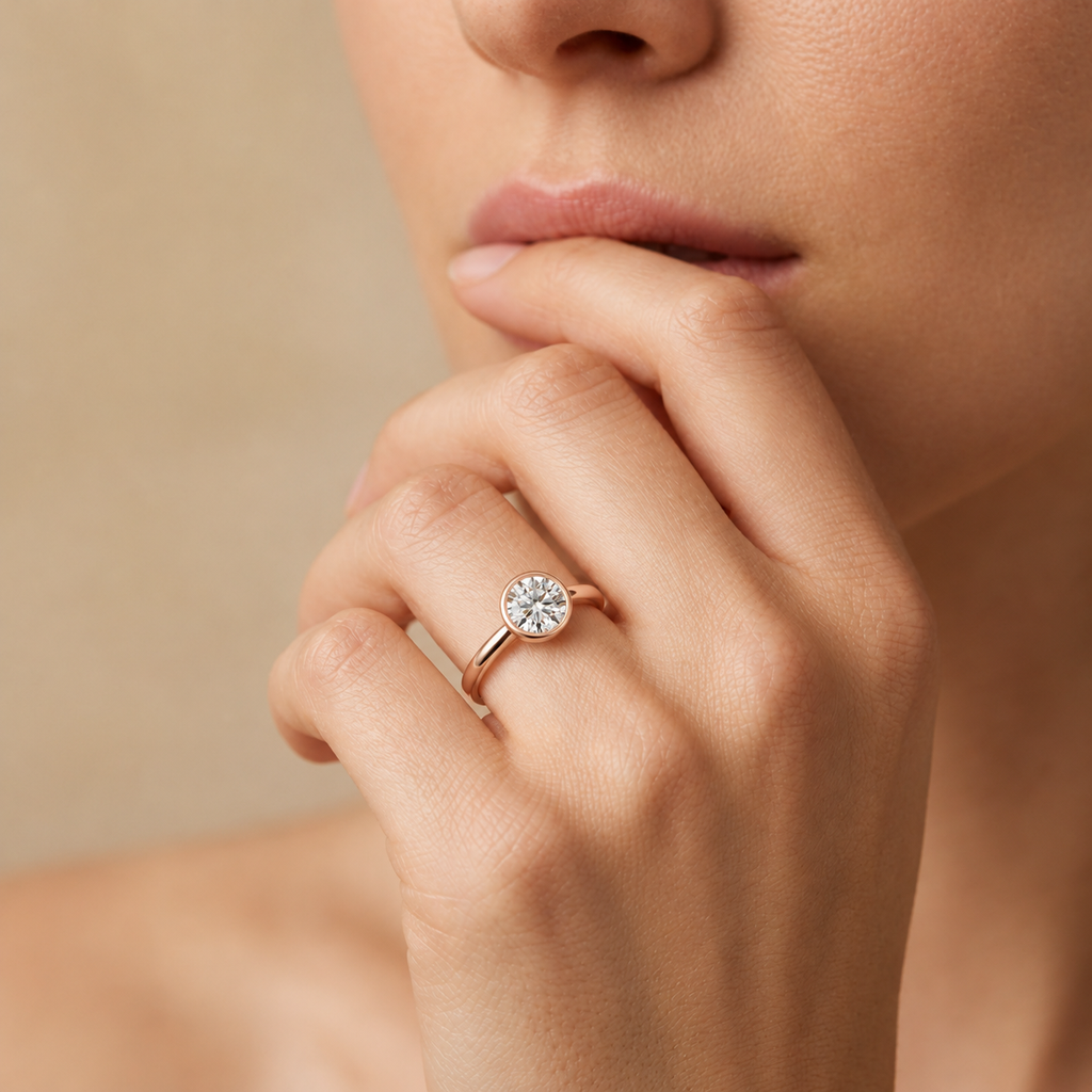 Bailey - Round - Rose Gold - Plain