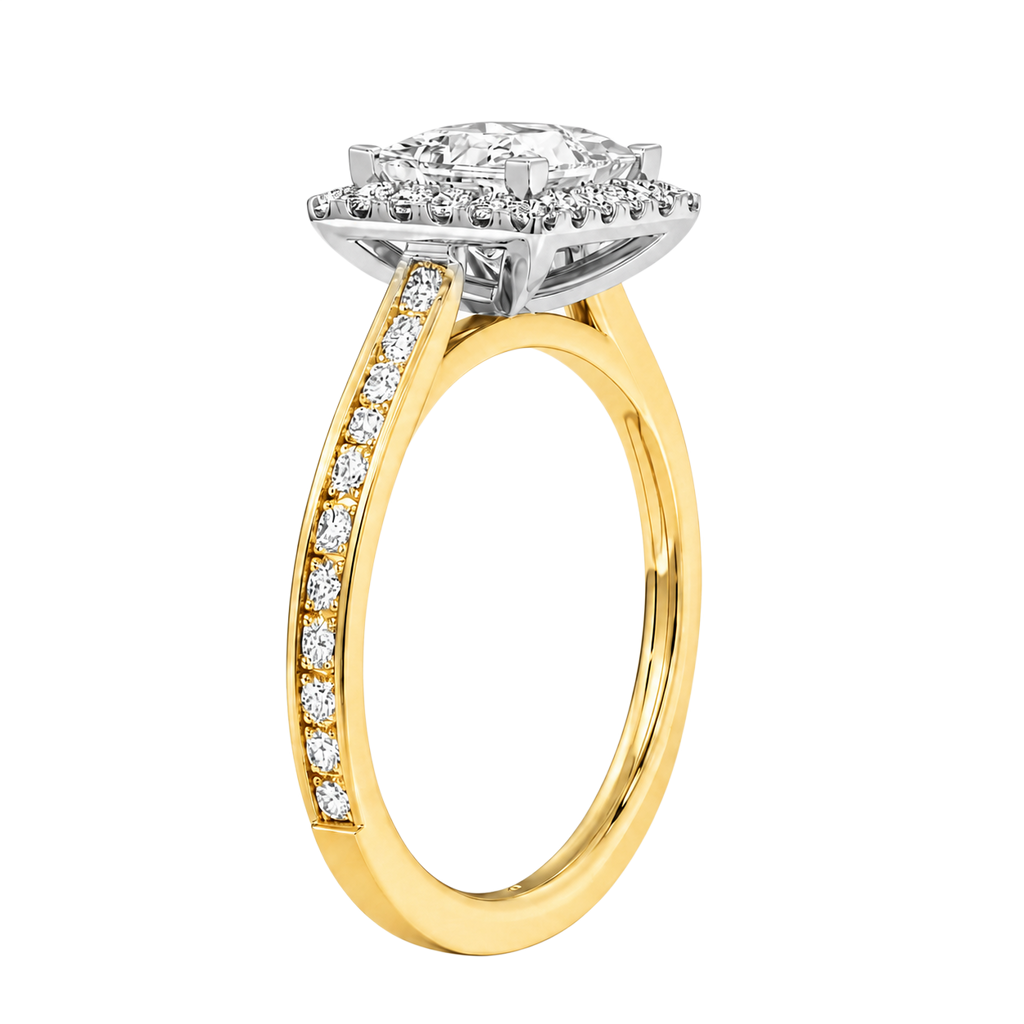 Cordelia - Asscher - Yellow / White Tone - Channel